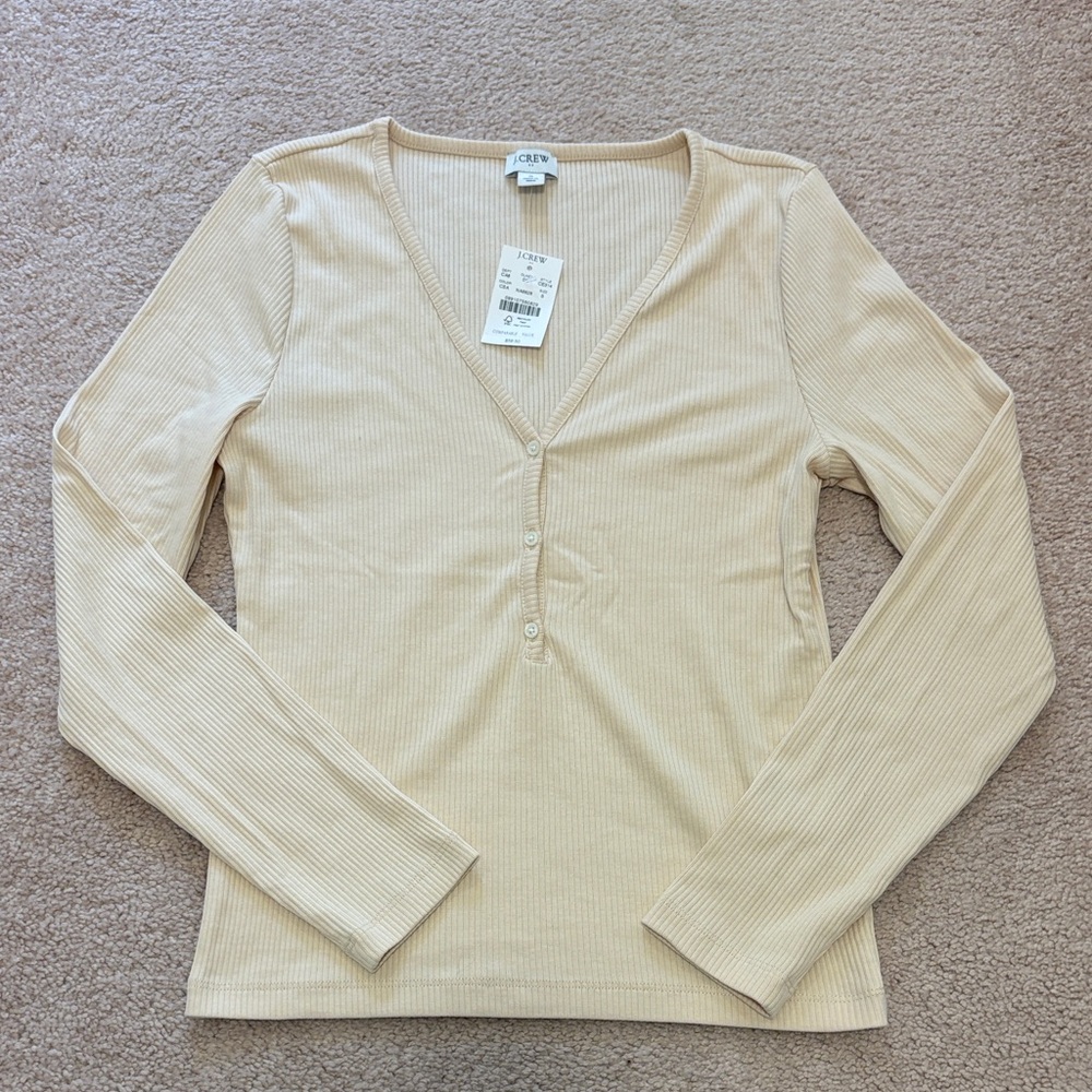 J. Crew Ribbed Henley Top